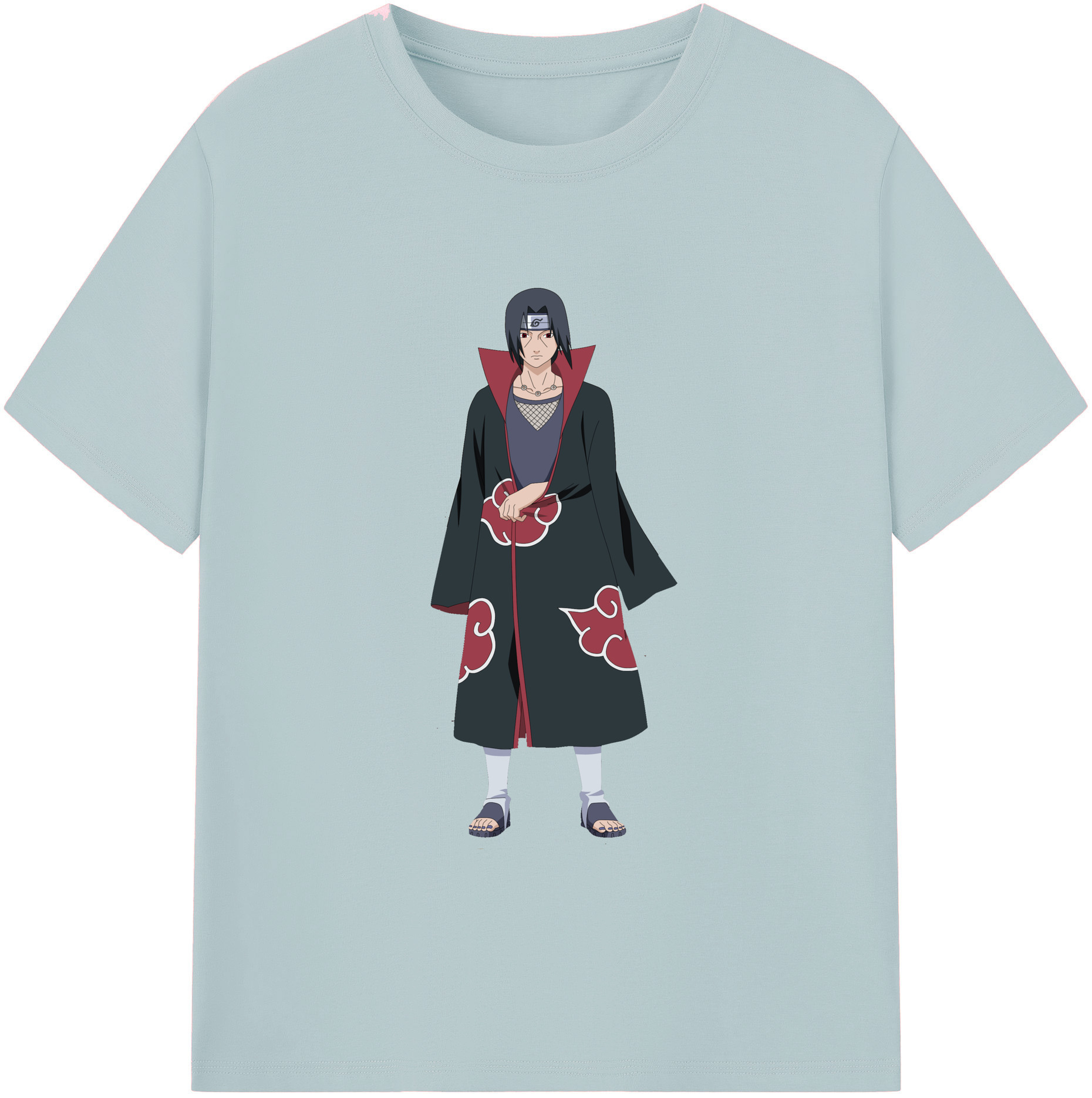 （画像用） NARUTO -ナルト- うちは イタチ Uchiha Itachi 綿100％半袖Tシャツ（フロントプリント）